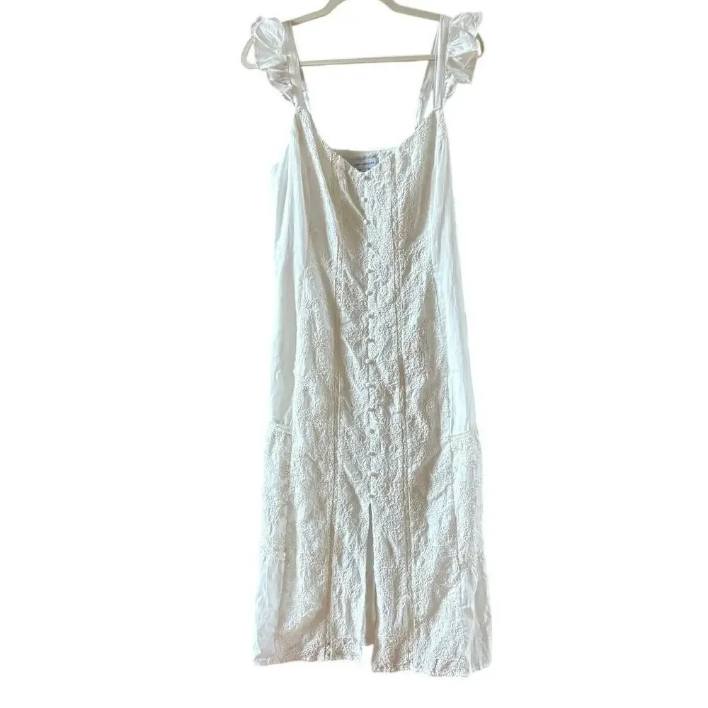 NEW Lost and wander white flora cottagecore sundress Large - Picture 8 of 11